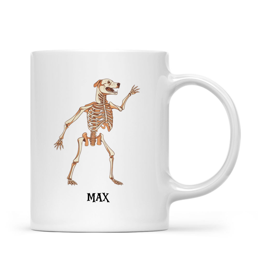 Halloween Dog Mug - Fantasy Pitbull Dog Skeleton Dancing Happy Halloween Dog Mug - Mug_2