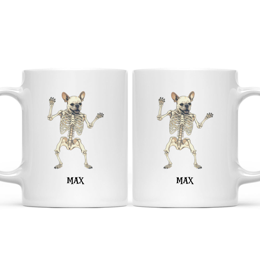 Halloween Dog Mug - Minimal French Bulldog Skeleton Dancing Halloween Mug - Mug_3