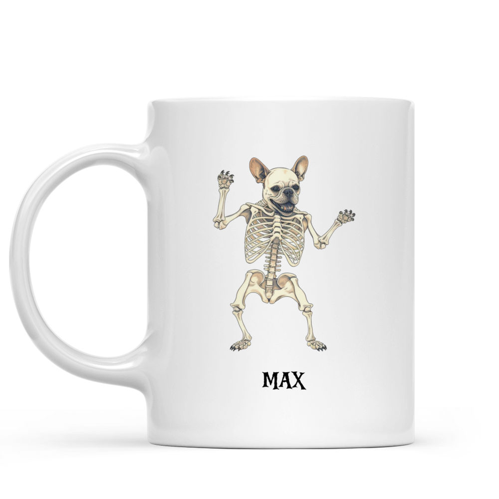 Halloween Dog Mug - Minimal French Bulldog Skeleton Dancing Halloween Mug - Mug_1