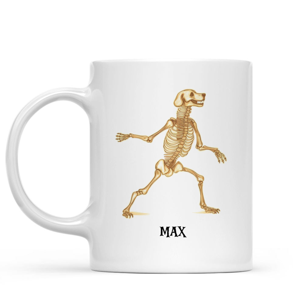 Halloween Dog Mug - Minimal Golden Retriever Dog Skeleton Dancing Halloween Mug - Mug_1