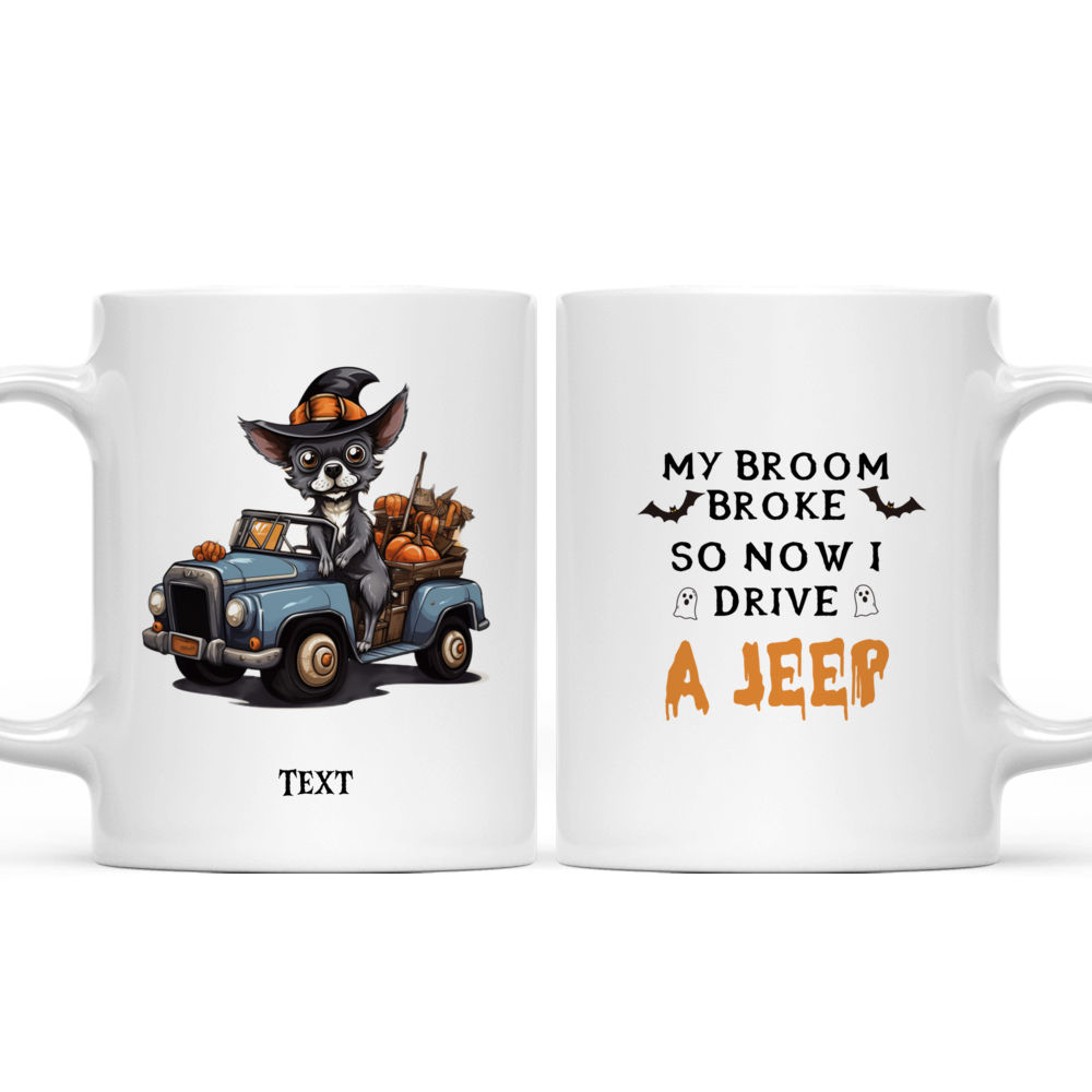 Halloween Dog Mug - Unreal Chihuahua Halloween Dog Mug with Jeep Wrangler Costume - Mug_3