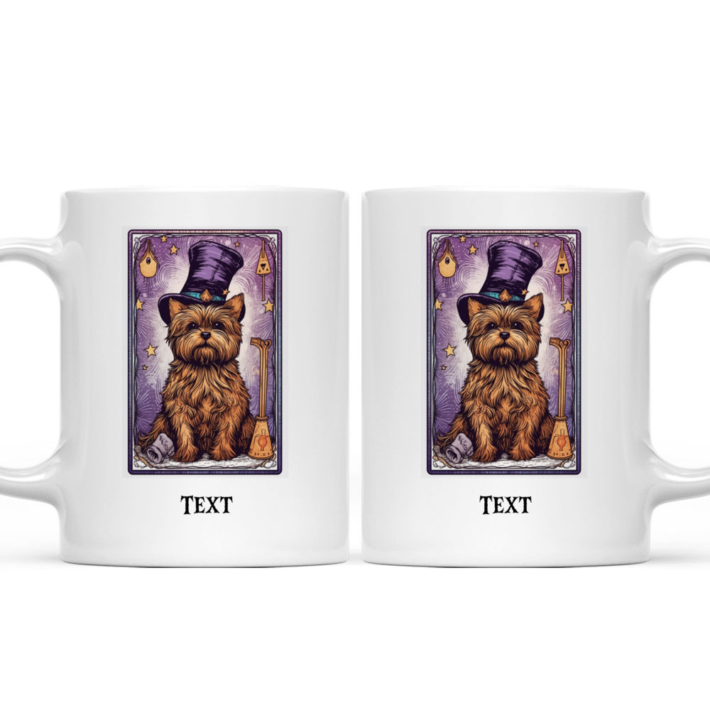 Personalized Mug - Halloween Dog Mug - Magical Yorkshire Terrier Dog in Witch Tarot Card, Halloween Theme Mug_3
