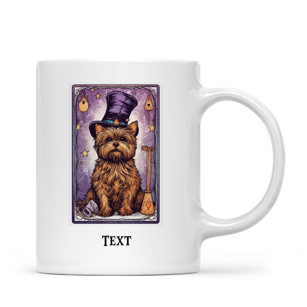 Halloween Dog Mug - Magical Yorkshire Terrier Dog in Witch Tarot Card, Halloween Theme Mug - Mug_2