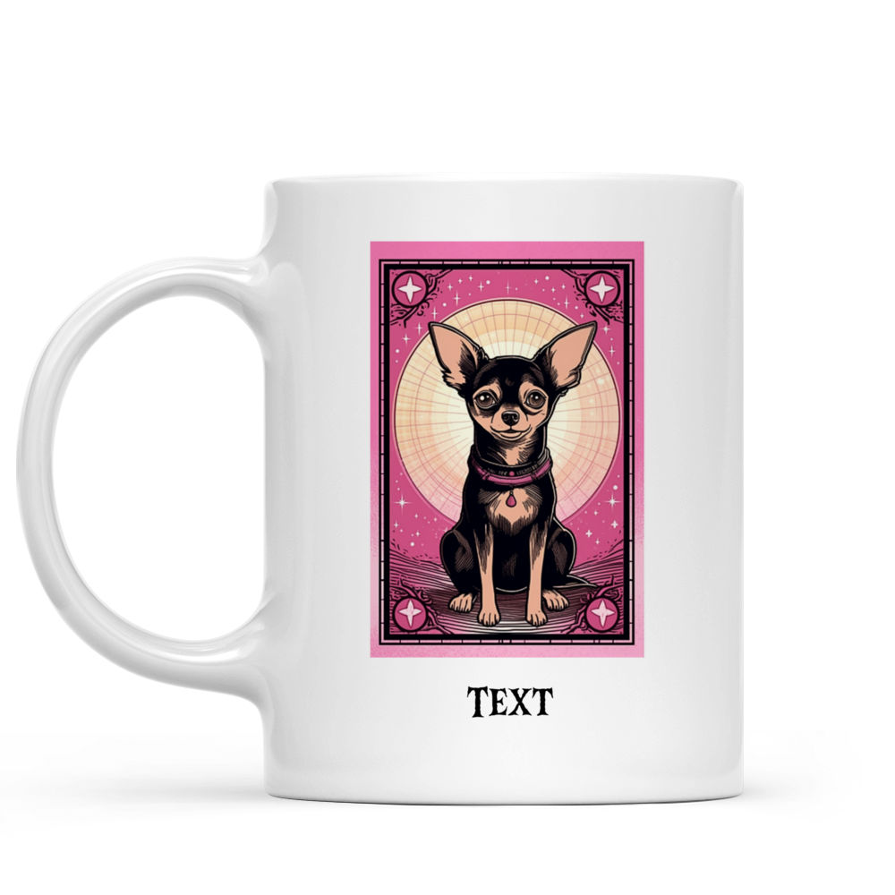 Halloween Dog Mug - Chihuahua Witch in Tarot Card Halloween Dog Mug - Mug_1