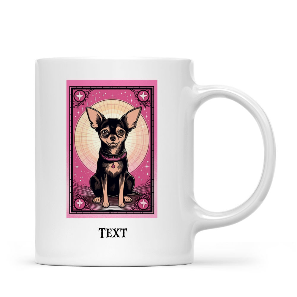 Personalized Mug - Halloween Dog Mug - Chihuahua Witch in Tarot Card Halloween Dog Mug_2