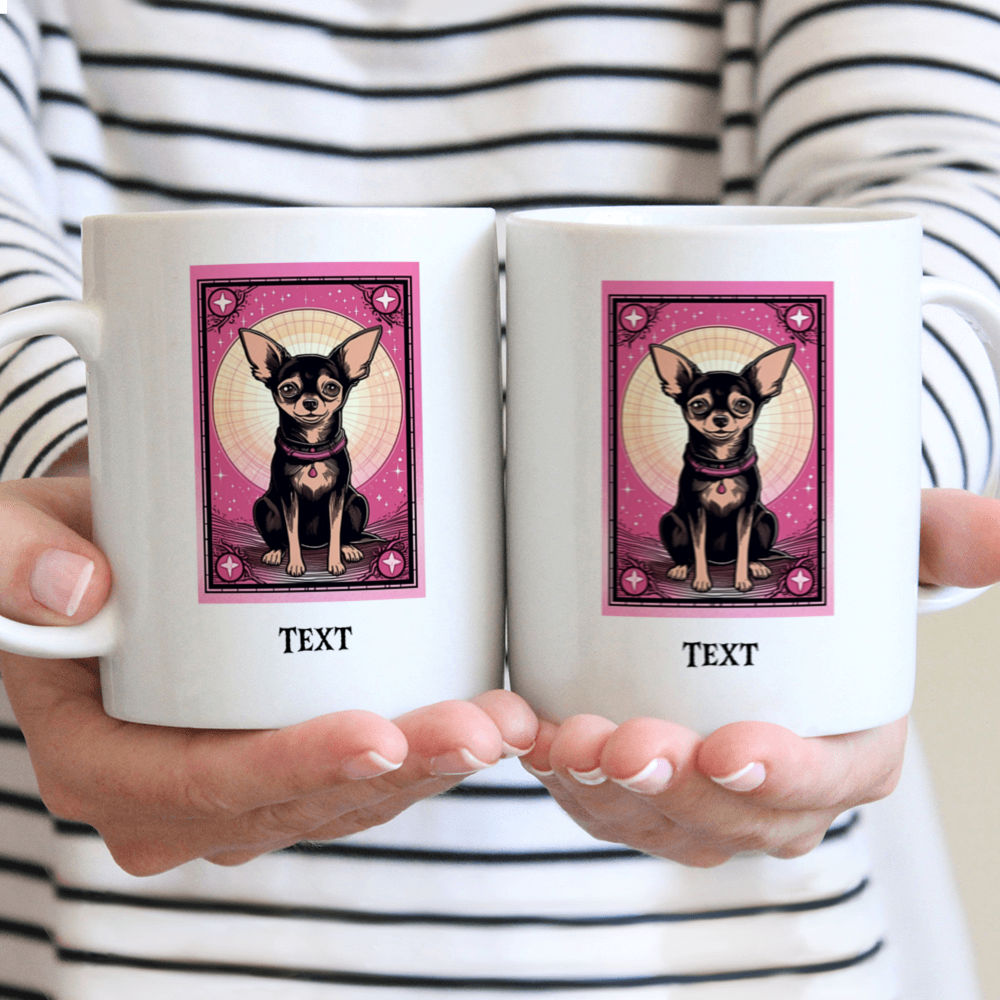 Halloween Dog Mug - Chihuahua Witch in Tarot Card Halloween Dog Mug - Mug