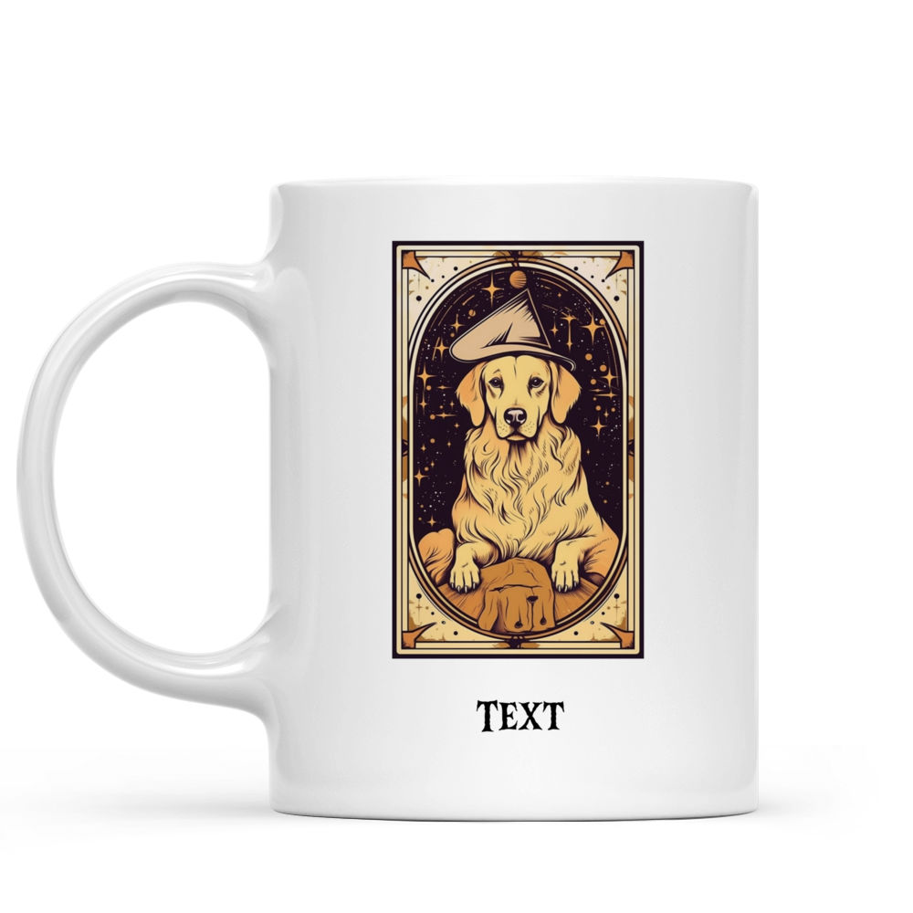 Halloween Dog Mug - Magical Golden Retriever Witch Tarot Card Halloween Dog Mug - Mug_1