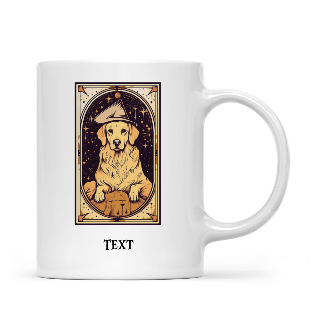 Halloween Dog Mug - Magical Golden Retriever Witch Tarot Card Halloween Dog Mug - Mug_2