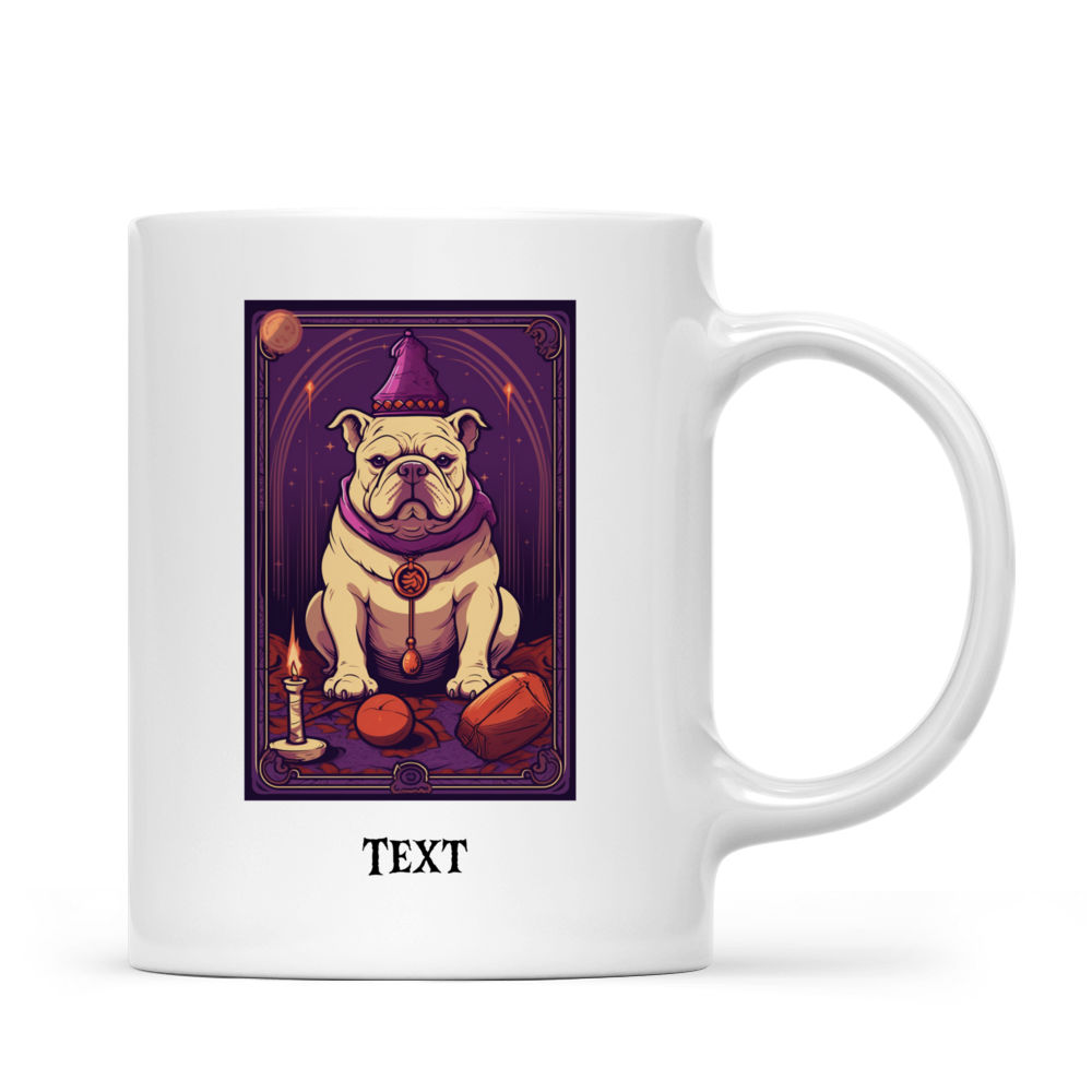 Halloween Dog Mug - Magical Bulldog Witch Tarot Card Halloween Dog Mug - Mug_2