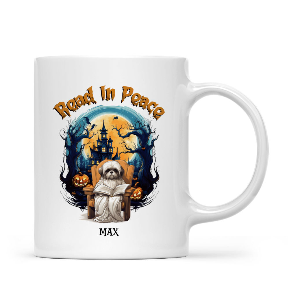 Halloween Dog Mug - Cute Shih Tzu Dog Halloween Ghost Costume Mug - Mug_2