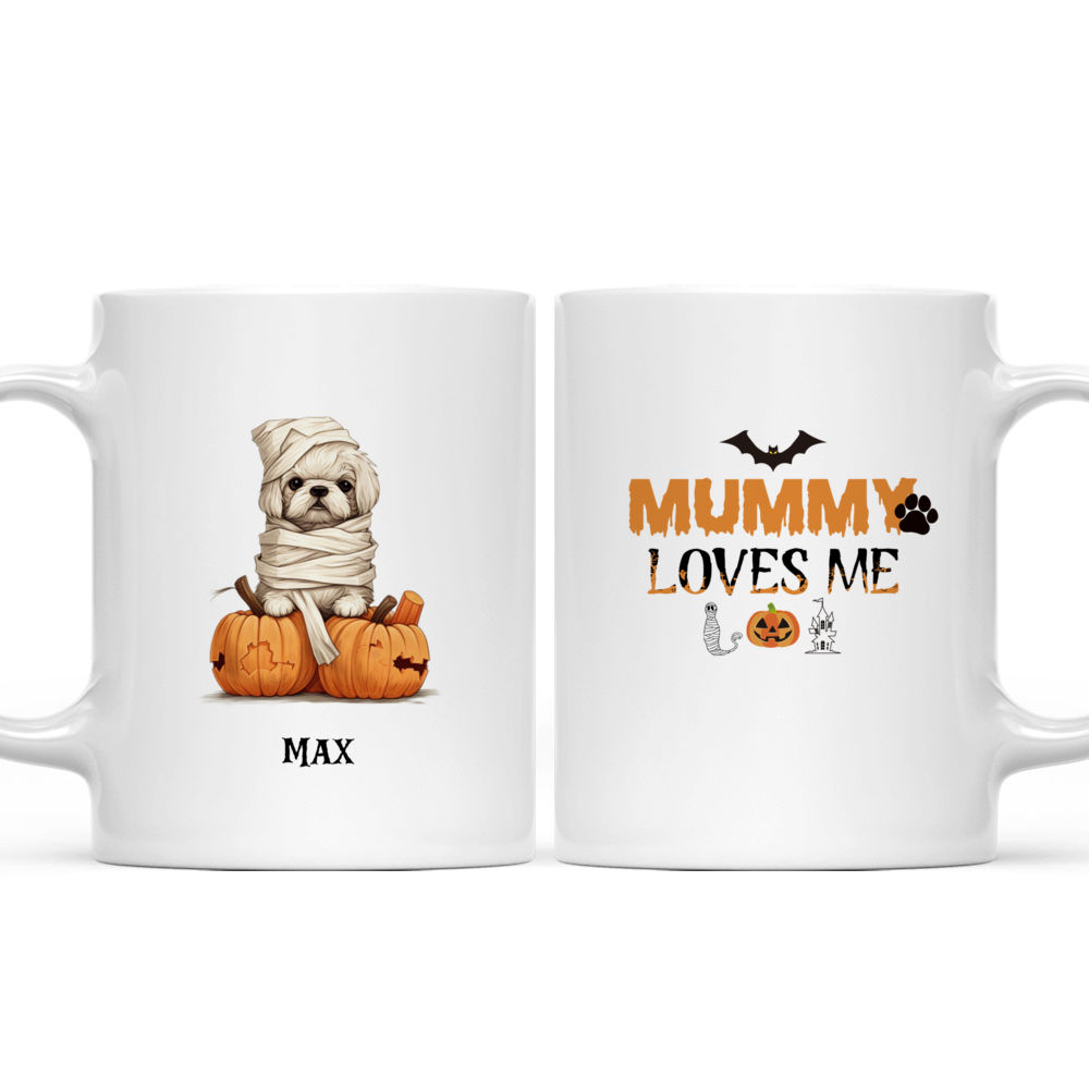 Halloween Dog Mug - Halloween Shih Tzu Dog Mummy Cosplay - Mug_3