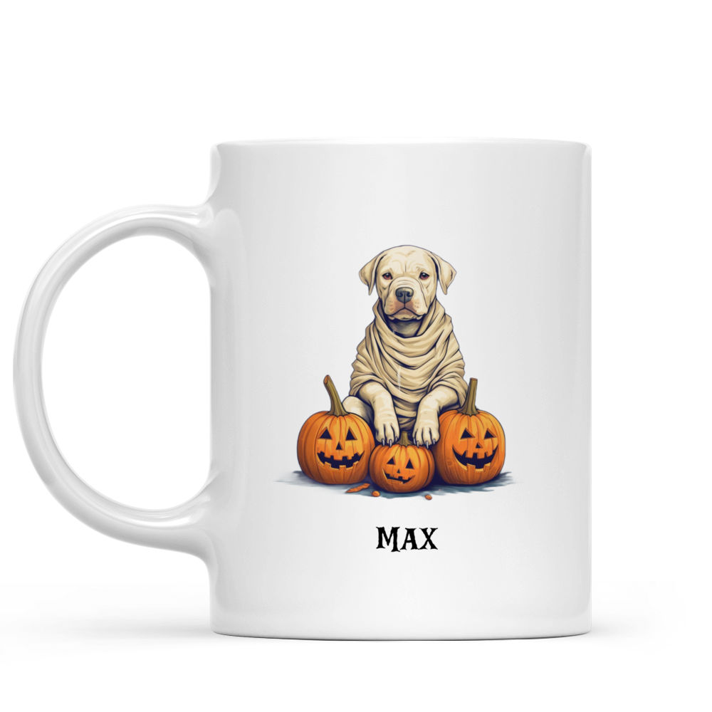 Halloween Dog Mug - Halloween Pitbull Dog Mug - Mug_1