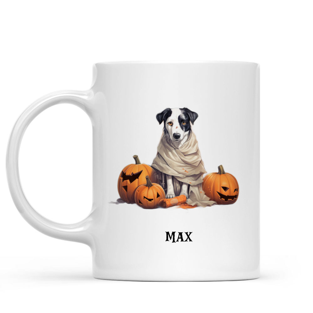 Halloween Dog Mug - Border Collie Dog Mummy Halloween Costume Mug - Mug_1