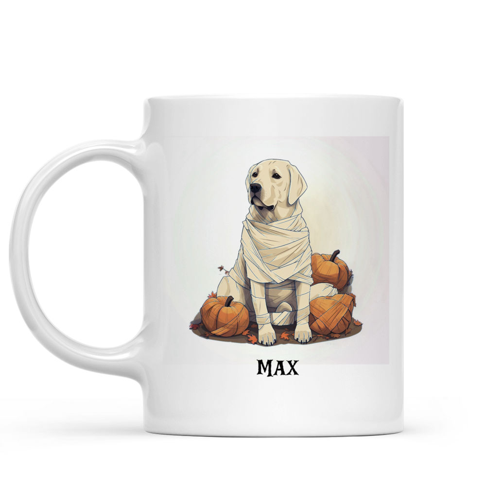 Halloween Dog Mug - Halloween Labrador Retriever Dog Mummy Cosplay - Mug_1