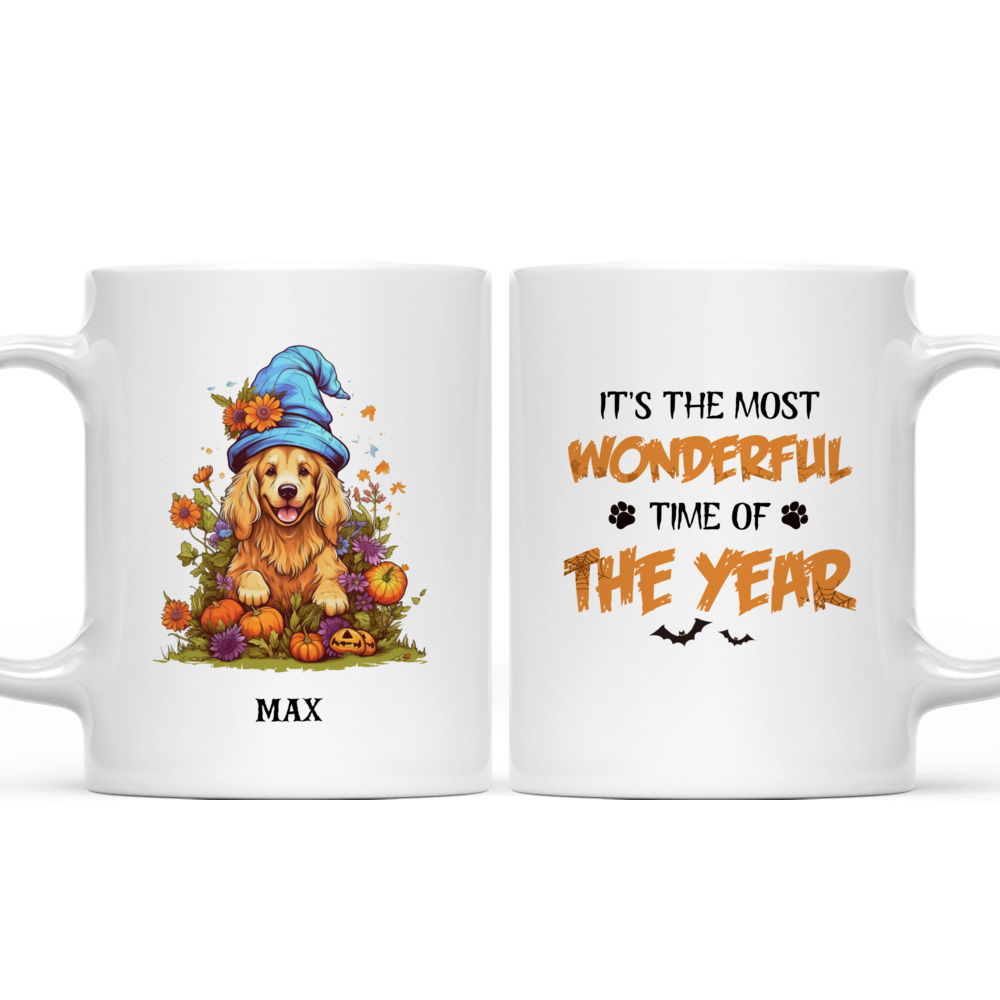 Halloween Dog Mug - Cute Golden Retriever Dog in Gnome Costume Halloween Mug - Mug_3