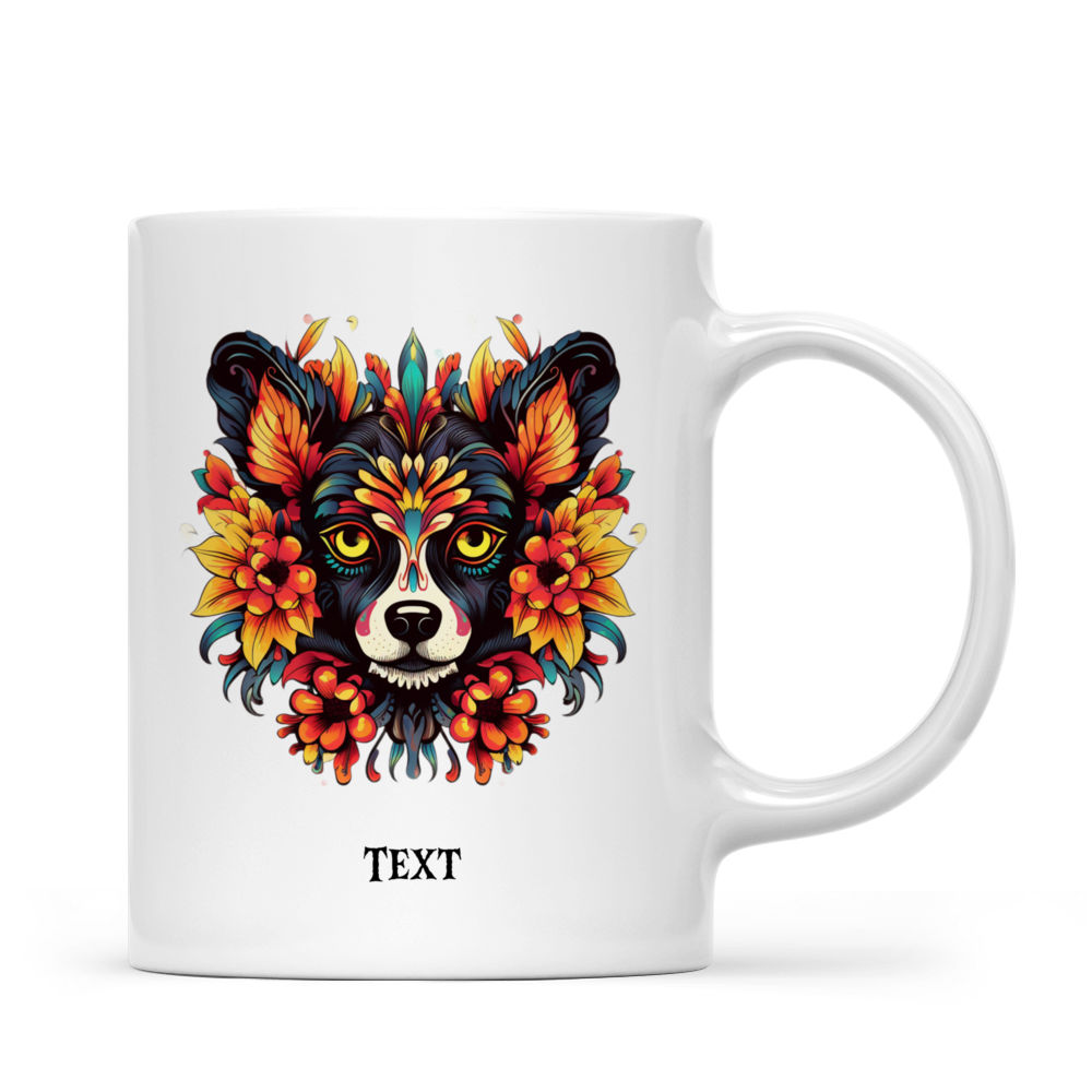 Halloween Dog Mug - Dia de los muertos Border Collie dog skull Halloween Dog - Mug_2