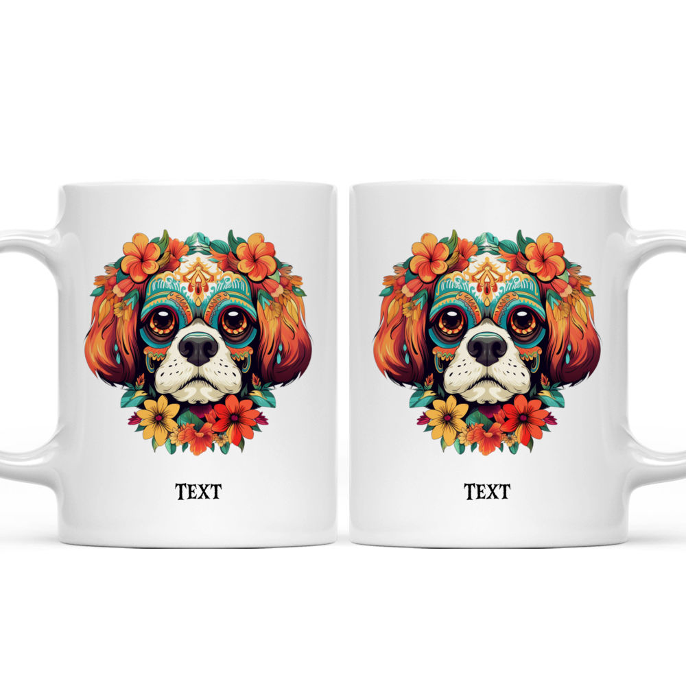 Halloween Dog Mug - Shih Tzu Dog Dia de los Muertos Skull Halloween - Mug_3