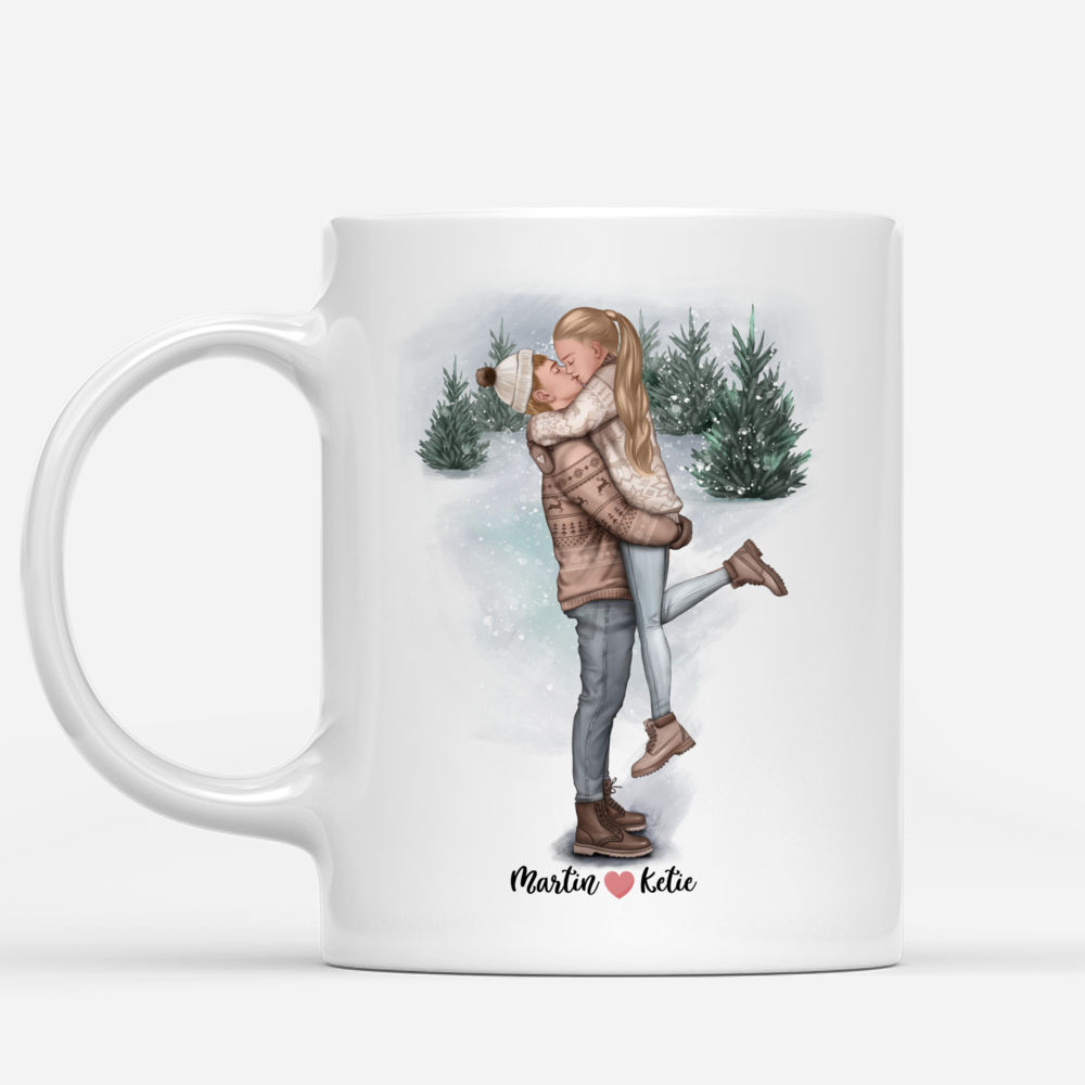 Kissing Couple Mug - The Best Place In The World Is Inside Your Hug - Valentine's Day Gifts, Couple Gifts, Valentine Mug - Personalized Mug_1