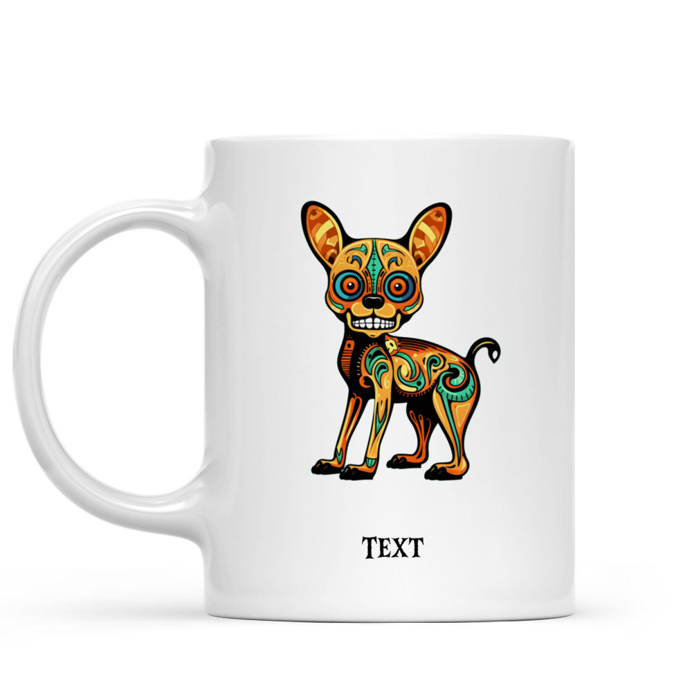 Halloween Dog Mug - Mexican Style French Bulldog Dog Skeleton Costume - Mug_1