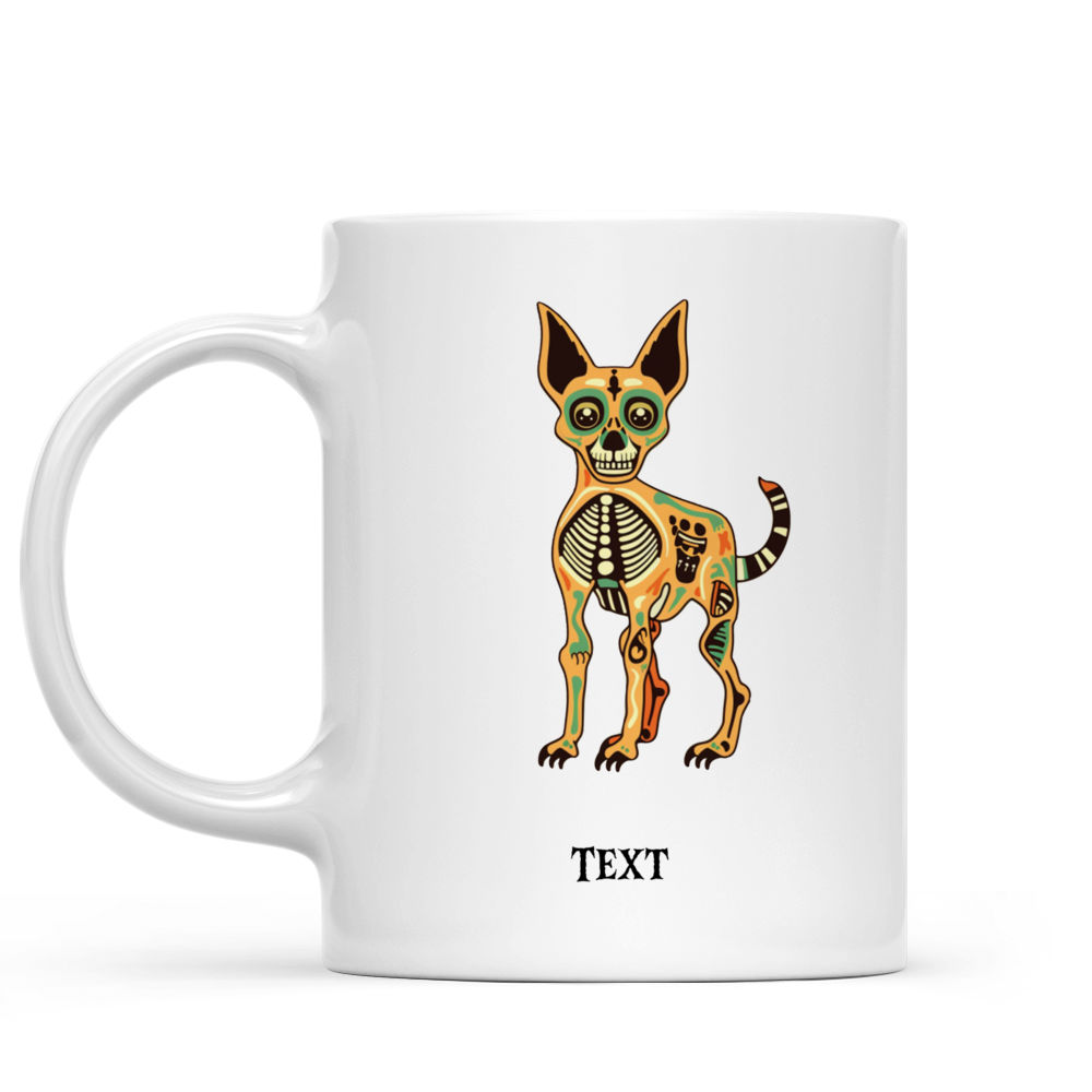 Halloween Dog Mug - Mexican Style German Shepherd Dog Skeleton Costume - Mug_1