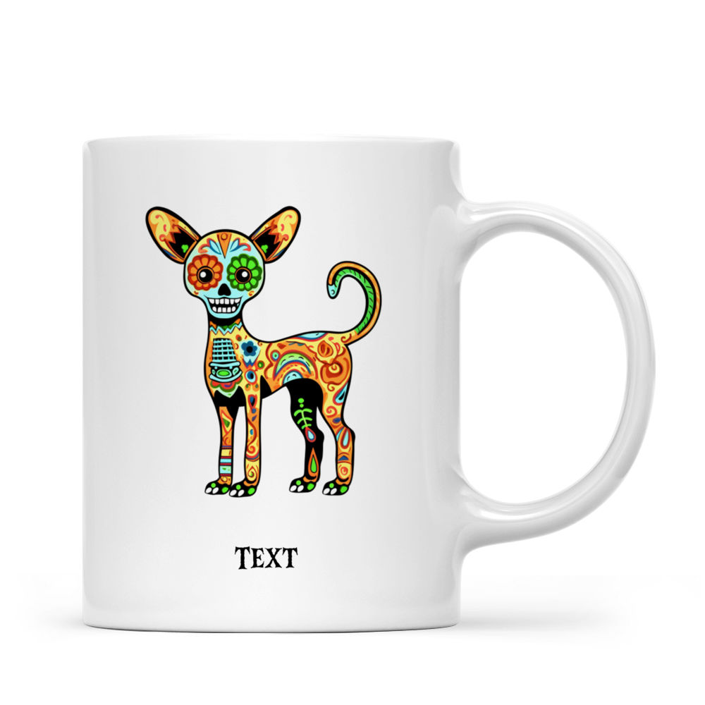 Halloween Dog Mug - Mexican Style Poodle Dog Skeleton Costume - Mug_2