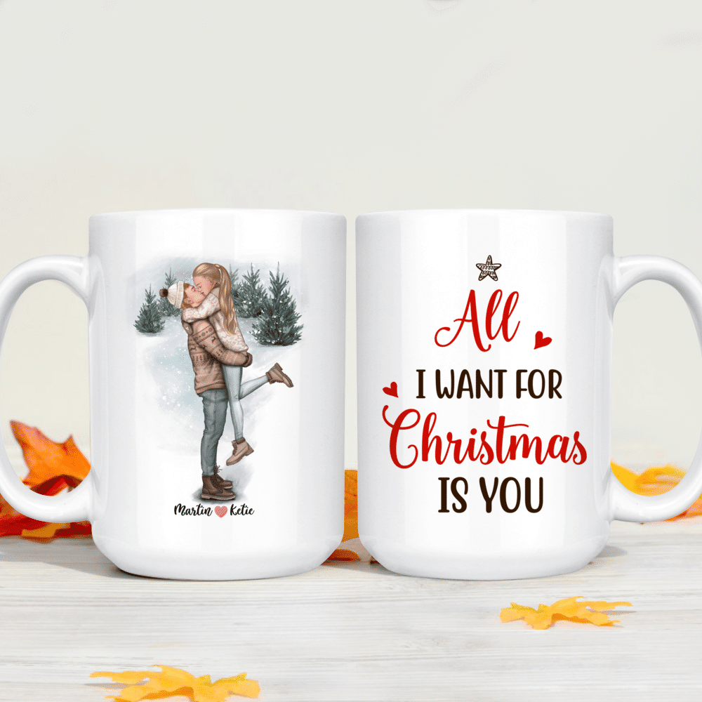 Personalized Mug - Couple Christmas - All I Want For Christmas Is You -  Valentine's Gifts, Couple Gifts, Gifts For Her, Him, Couple Mug