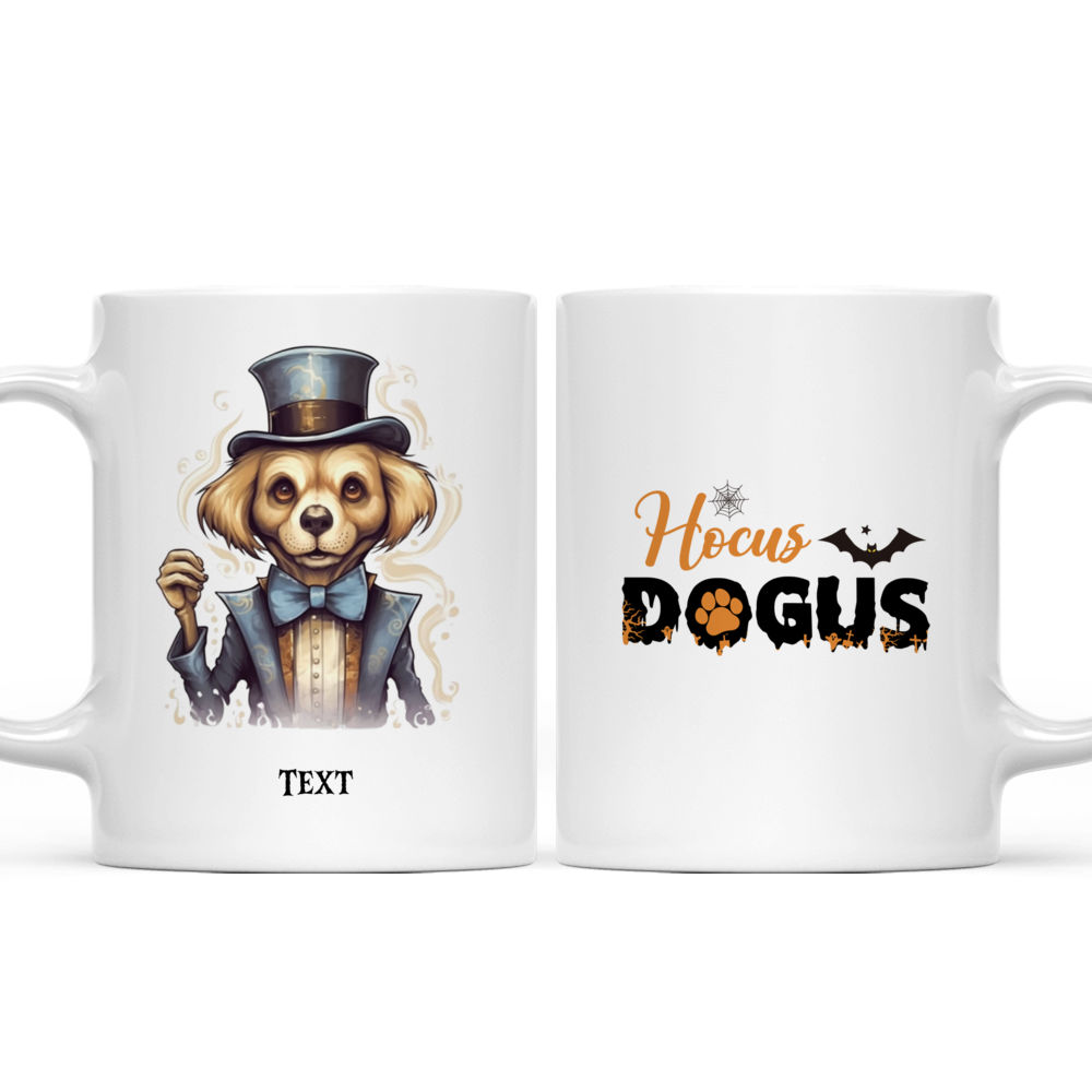 Halloween Dog Mug - Halloween Golden Retriever Dog Magician Mug with Ghost Fires - Mug_3