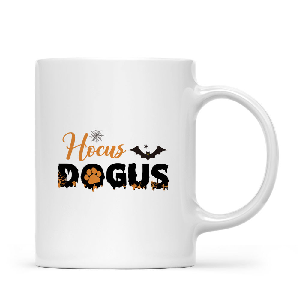 Halloween Dog Mug - Halloween Bulldog Dog Magician Mug with Ghost Fires - Mug_2