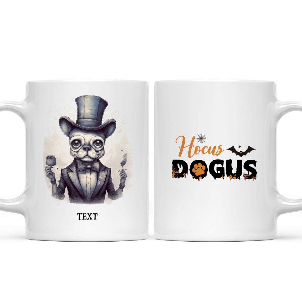 Halloween Dog Mug - Halloween French Bulldog Dog Magician Mug with Ghost Fires - Mug_3