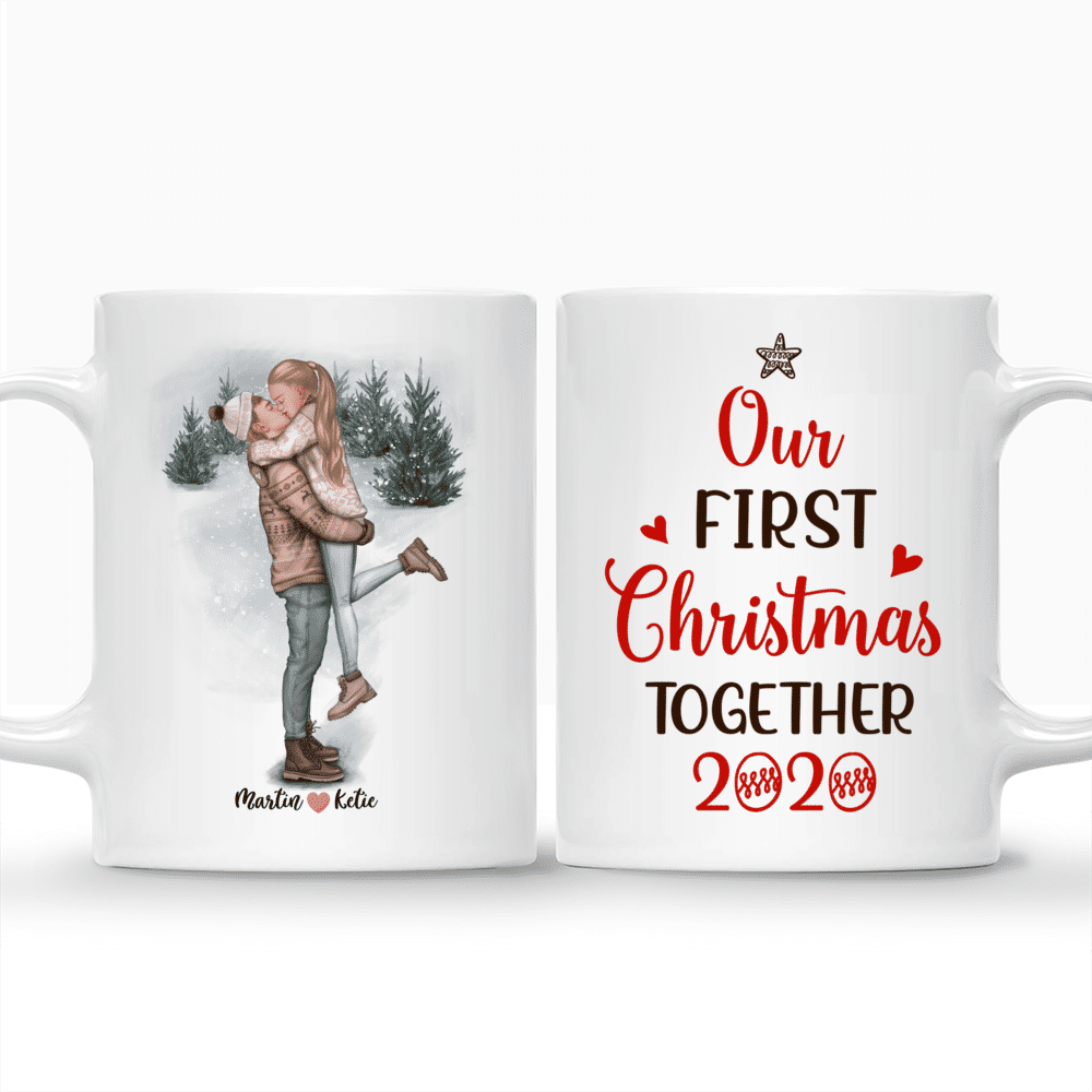 Personalized Mug - Kissing Couple Mug - Our First Christmas Together 2020 - Valentine's Day Gifts, Couple Gifts, Valentine Mug_3