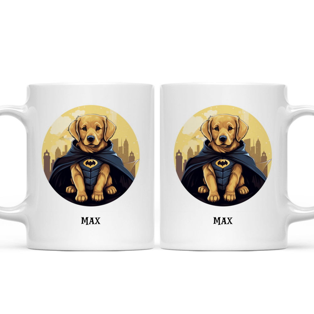 Halloween Dog Mug - Golden Retriever Dog Batman Costume Cartoon - Mug_3