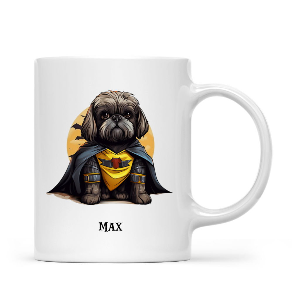 Halloween Dog Mug - Cartoon Shih Tzu Dog Batman Costume - Mug_2