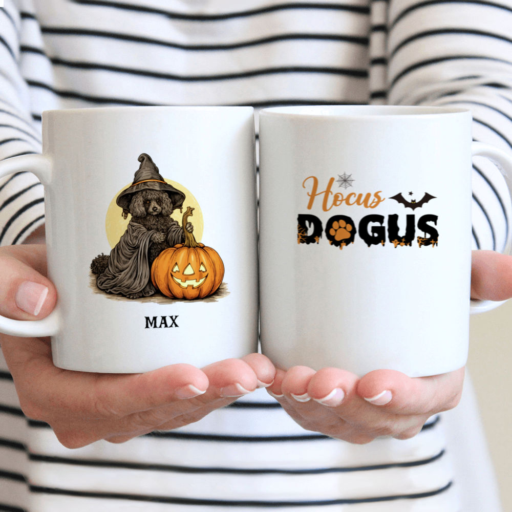 Halloween Dog Mug - Witch Poodle Carving Halloween Pumpkin Cartoon - Mug