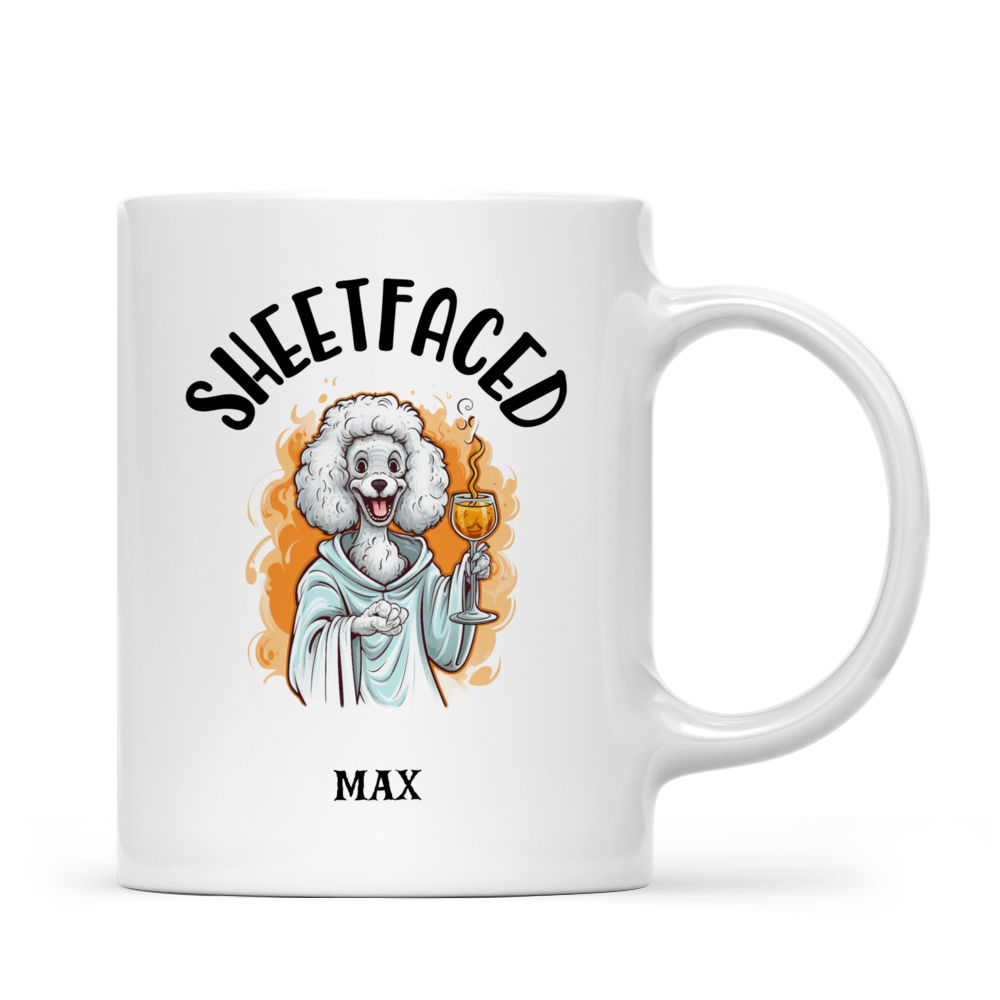 Halloween Dog Mug - Funny Poodle Dog Halloween Ghost Costume Mug - Mug_2