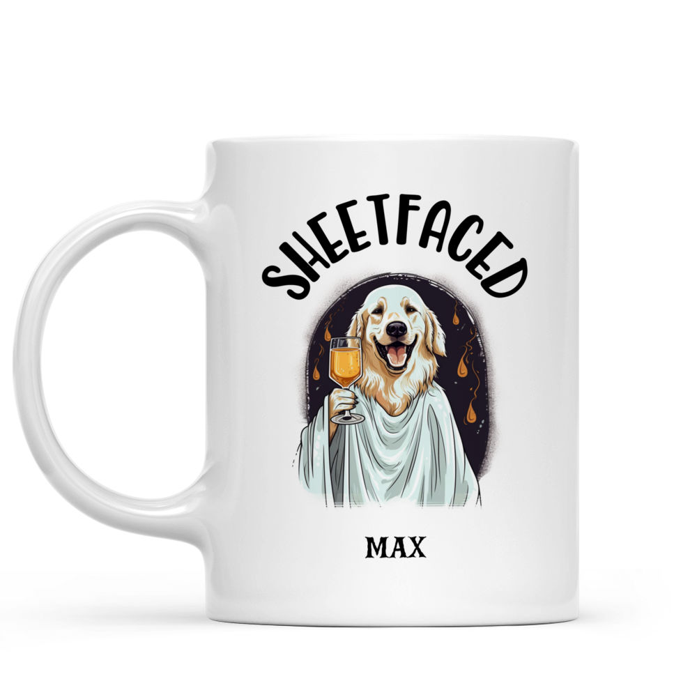 Halloween Dog Mug - Funny Golden Retriever Dog Halloween Ghost Costume Mug - Mug_1