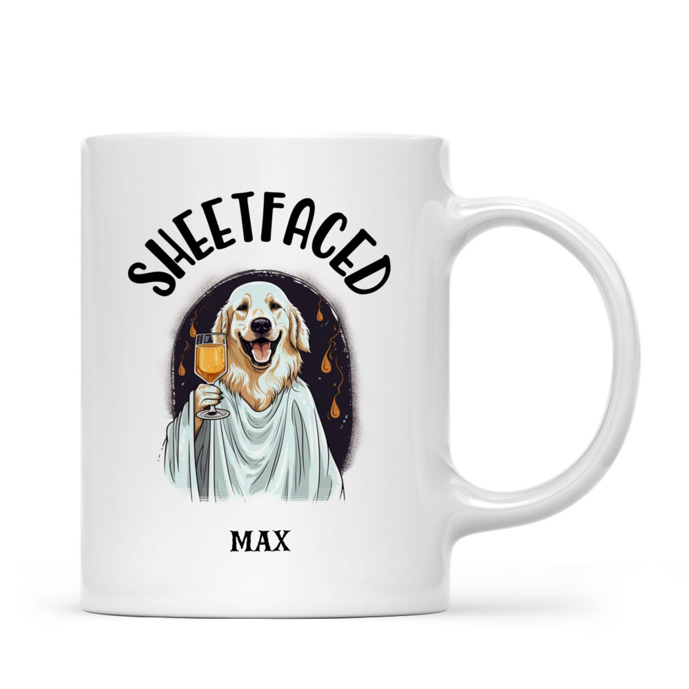 Halloween Dog Mug - Funny Golden Retriever Dog Halloween Ghost Costume Mug - Mug_2