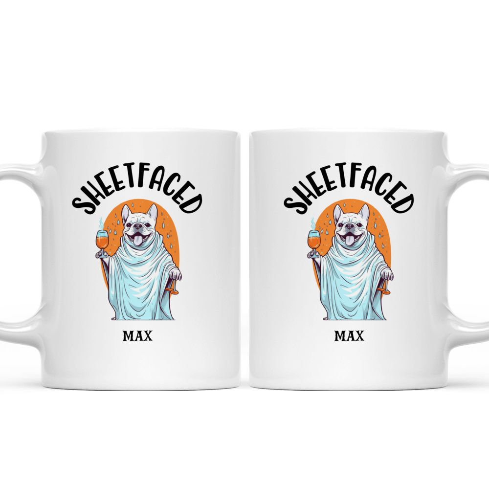 Funny French Bulldog Halloween Ghost Costume Mug