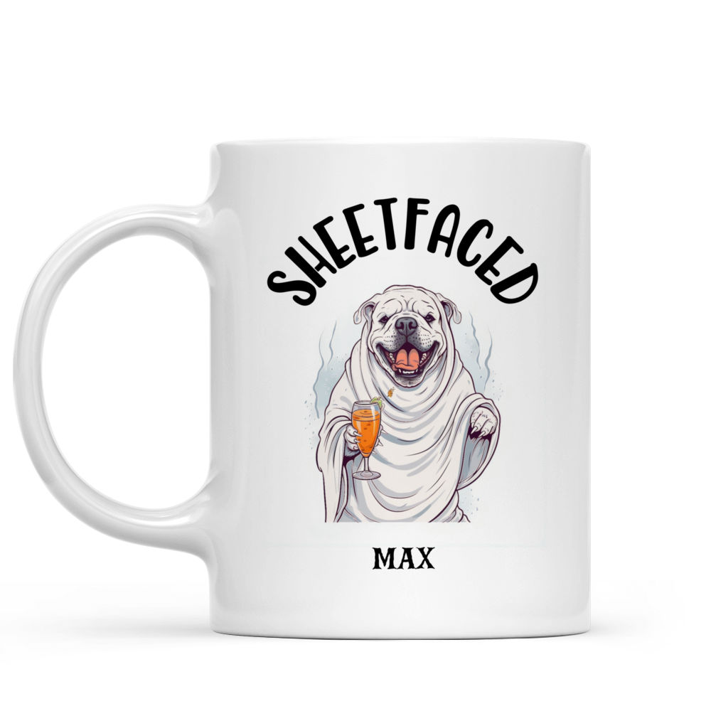 Halloween Dog Mug - Funny Bulldog Halloween Ghost Costume Mug - Mug_1