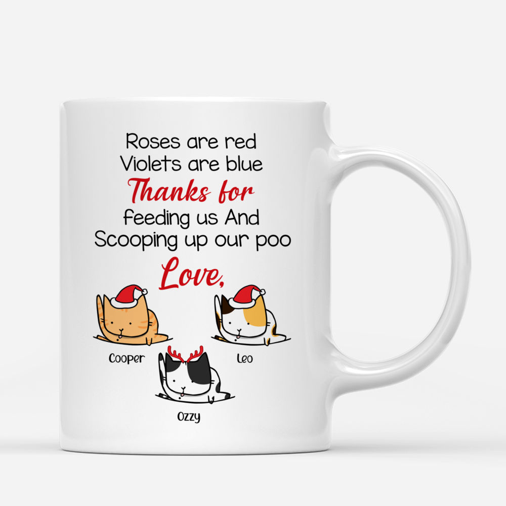 Personalized Mug - Cat Xmas Mug - Roses are Red, Violets are Blue v2_1