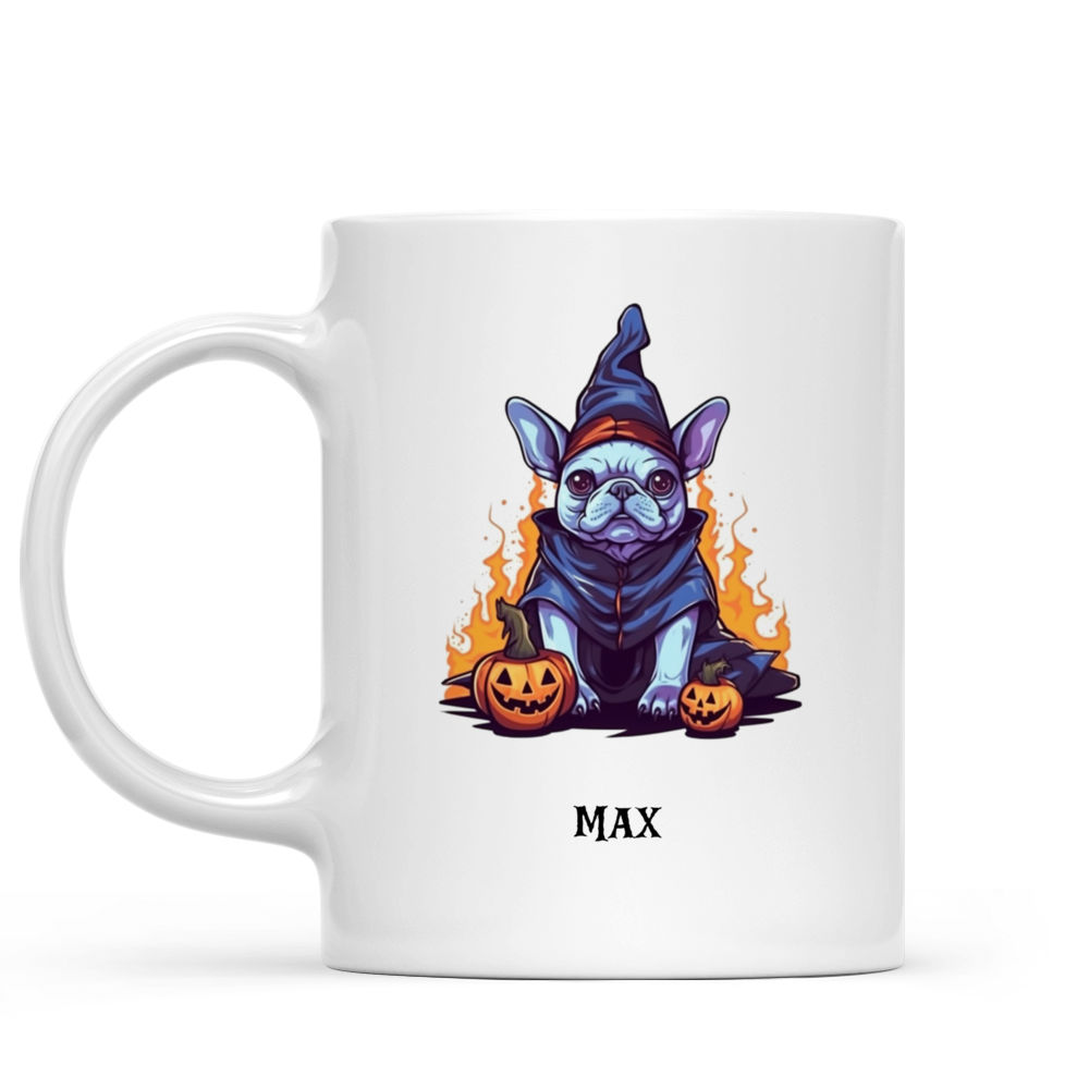 Halloween Dog Mug - Cute French Bulldog in Witch Costume - Mug_1