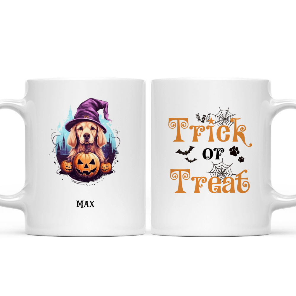 Halloween Dog Mug - Cute Golden Retriever Dog in Witch Costume - Mug_3