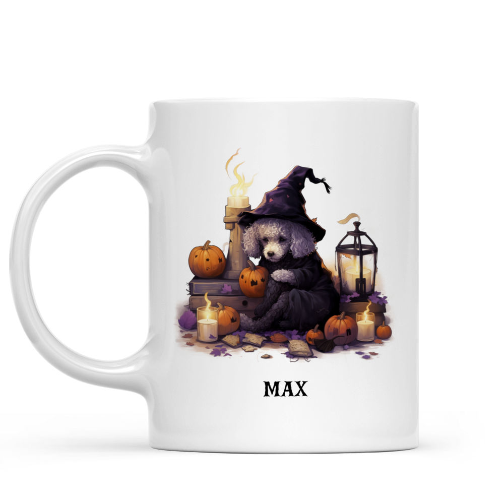 Halloween Dog Mug - Halloween Poodle Dog Witch Sleeping - Mug_1