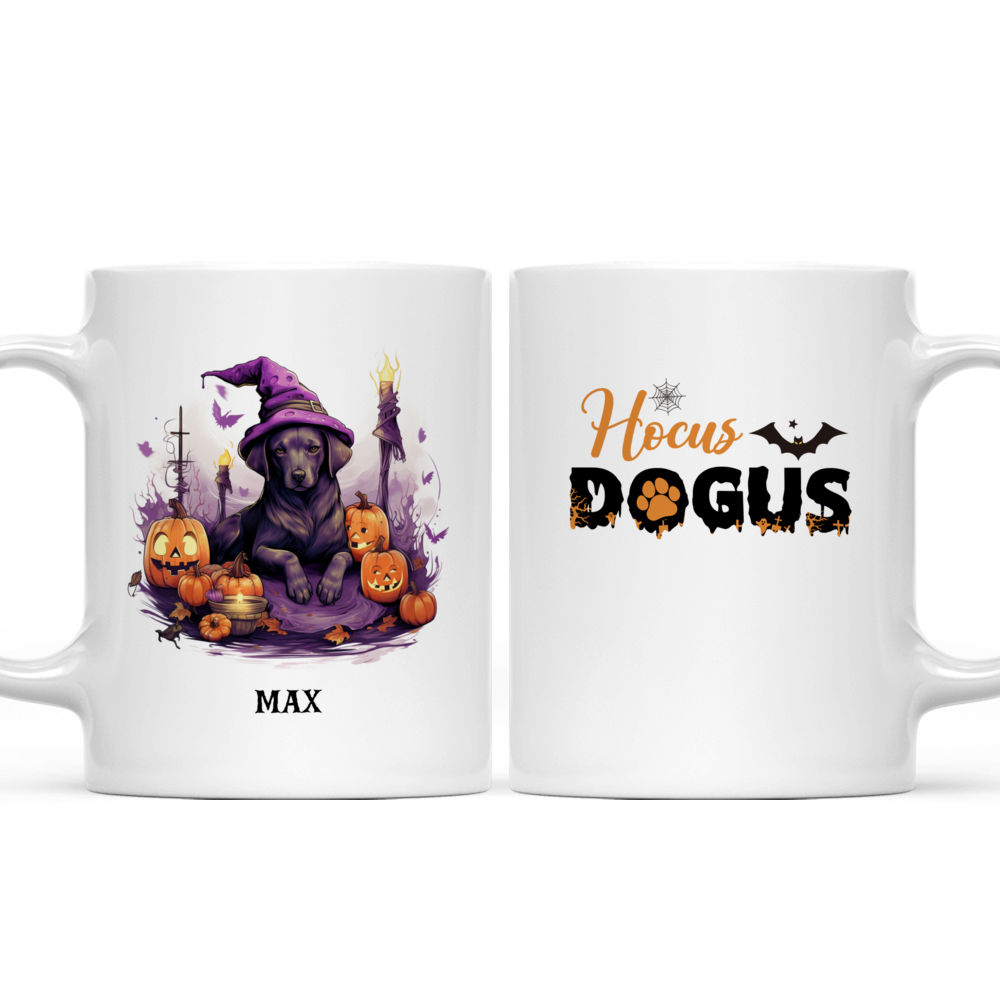 Halloween Dog Mug - Halloween Labrador Retriever Dog Witch Costume Sleeping On Purple Potion - Mug_3