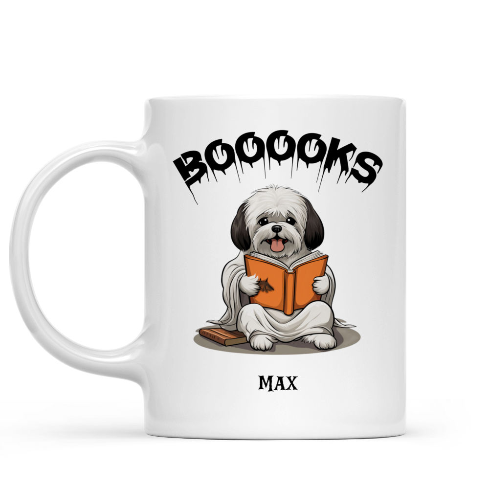 Halloween Dog Mug - Shih Tzu Dog Halloween Ghost Costume Cartoon - Mug_1