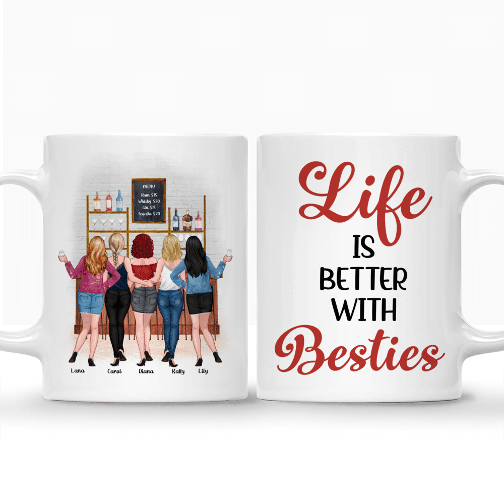 Best friends - COCKTAIL FRIENDS - Life is better with friends - Personalized Mug_3