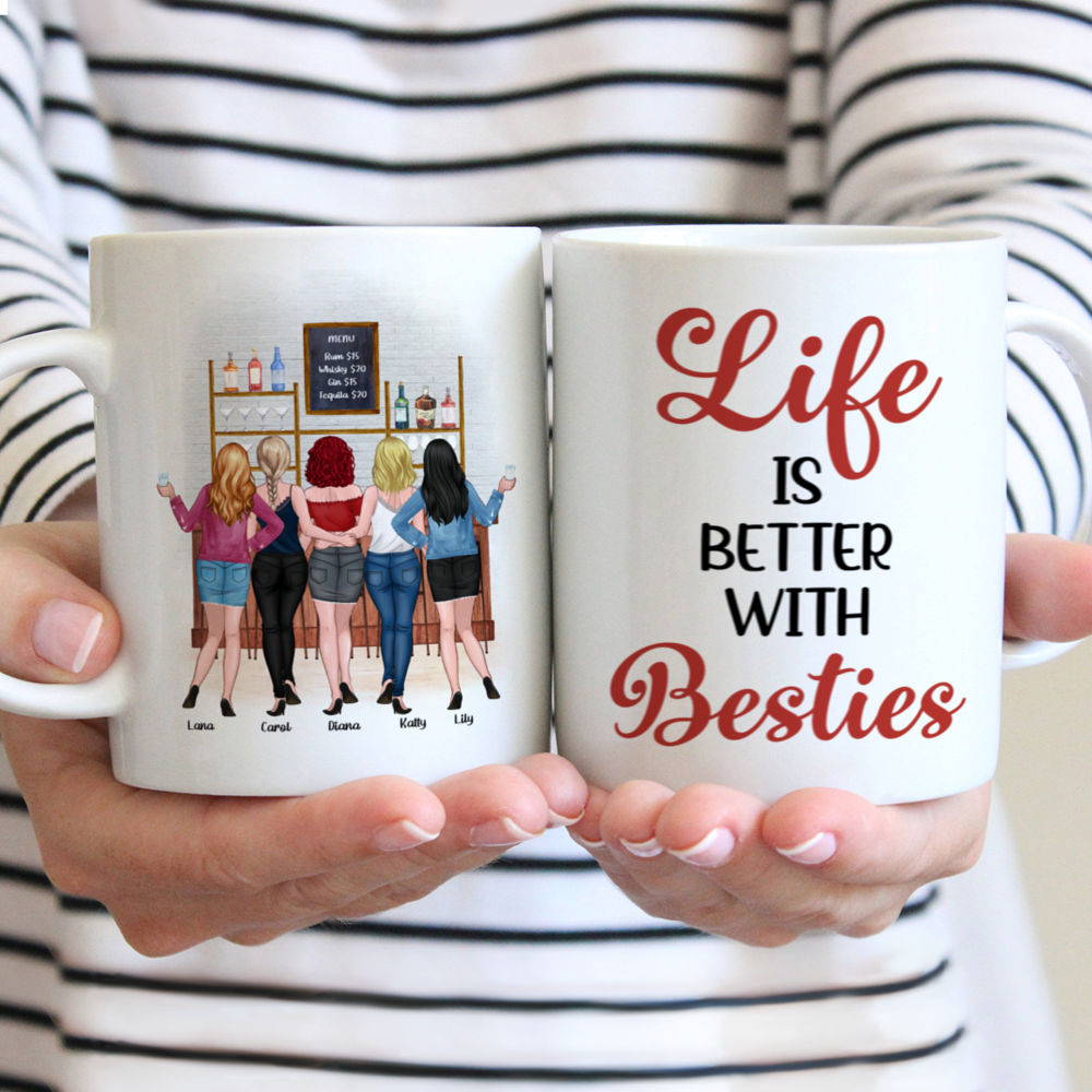 Personalized Mug - Best friends - COCKTAIL FRIENDS - Life is better with friends