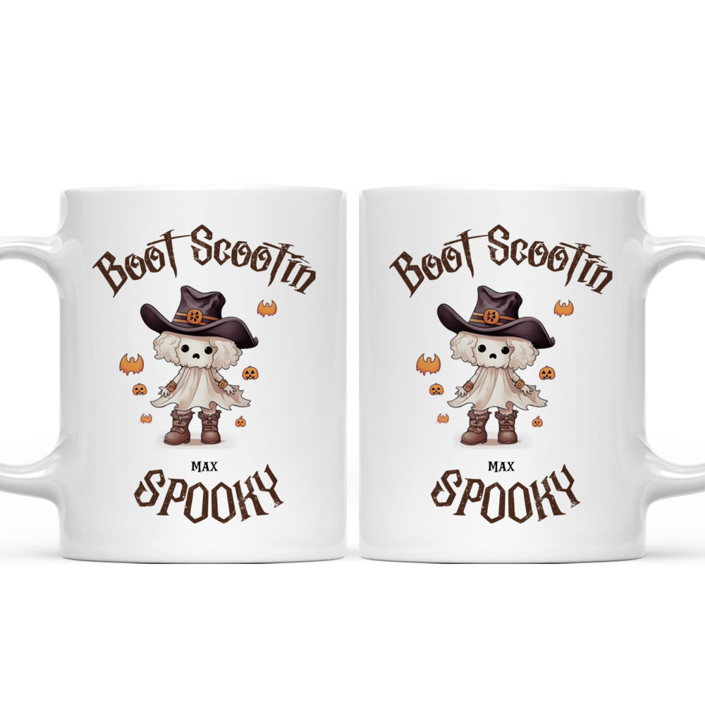 Halloween Dog Mug - Cute Poodle Halloween Ghost Costume Trick or Treat Cowboy Hat Boot - Mug_3