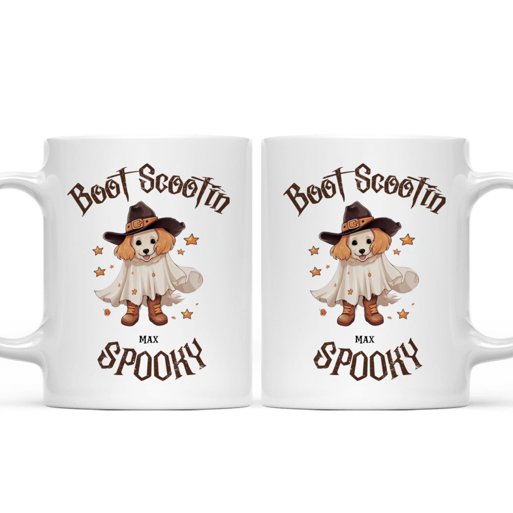 Halloween Dog Mug - Cute Golden Retriever Halloween Ghost Costume Trick or Treat Cowboy Hat Boot - Mug_3