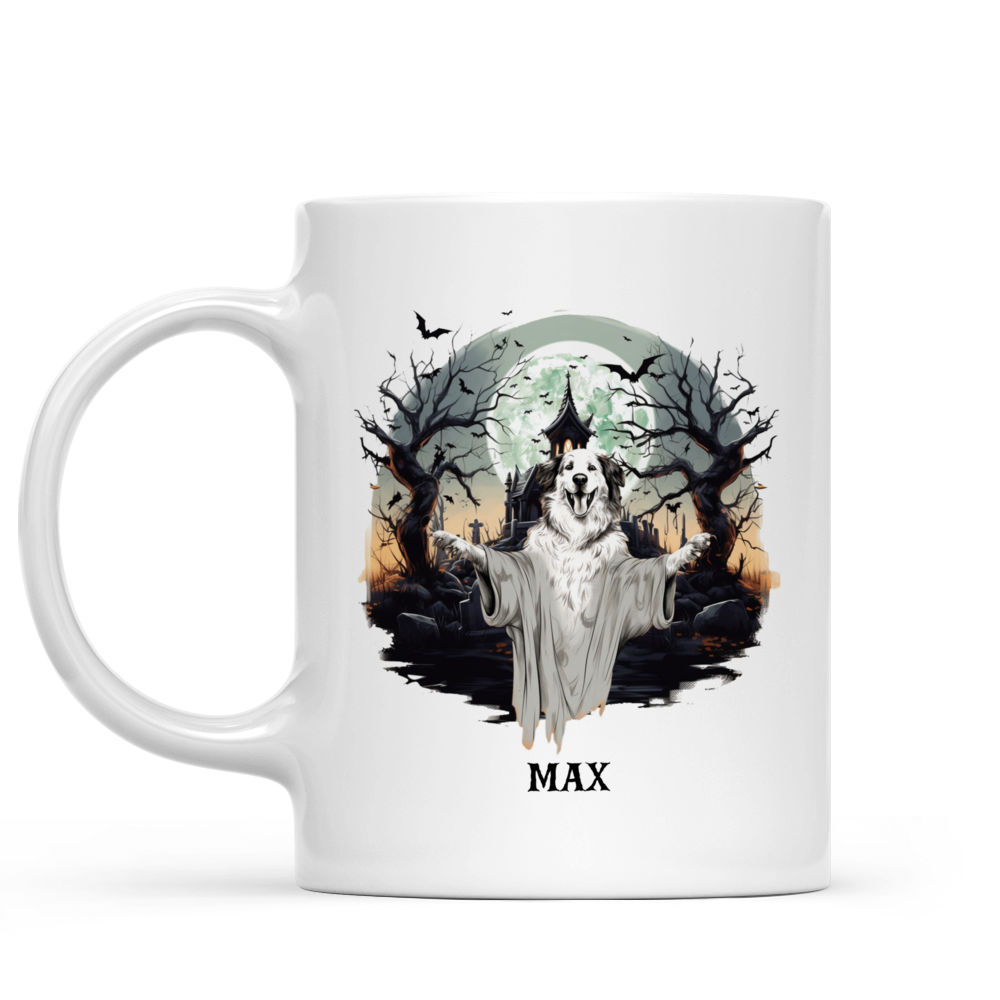 Halloween Dog Mug - Border Collie Dog in Halloween Ghost Costume - Mug_1