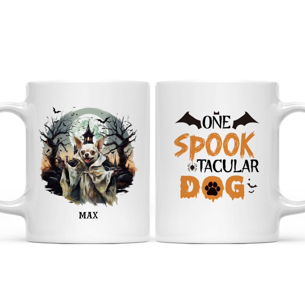 Halloween Dog Mug - Halloween Ghost Chihuahua Dog - Mug_3